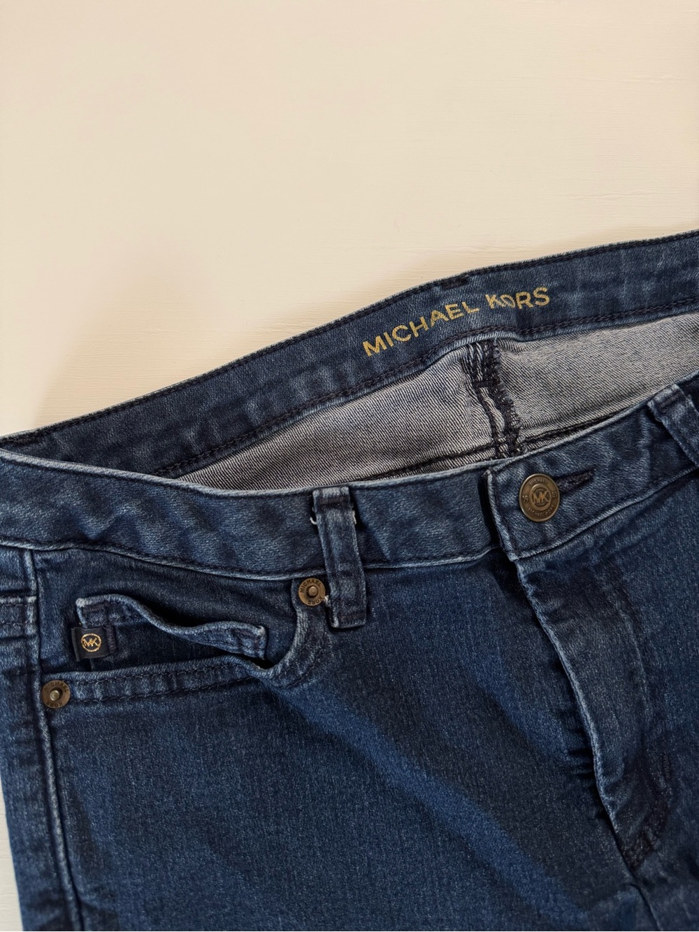 Michael Kors Women's Dark Indigo Cropped Capri Jeans